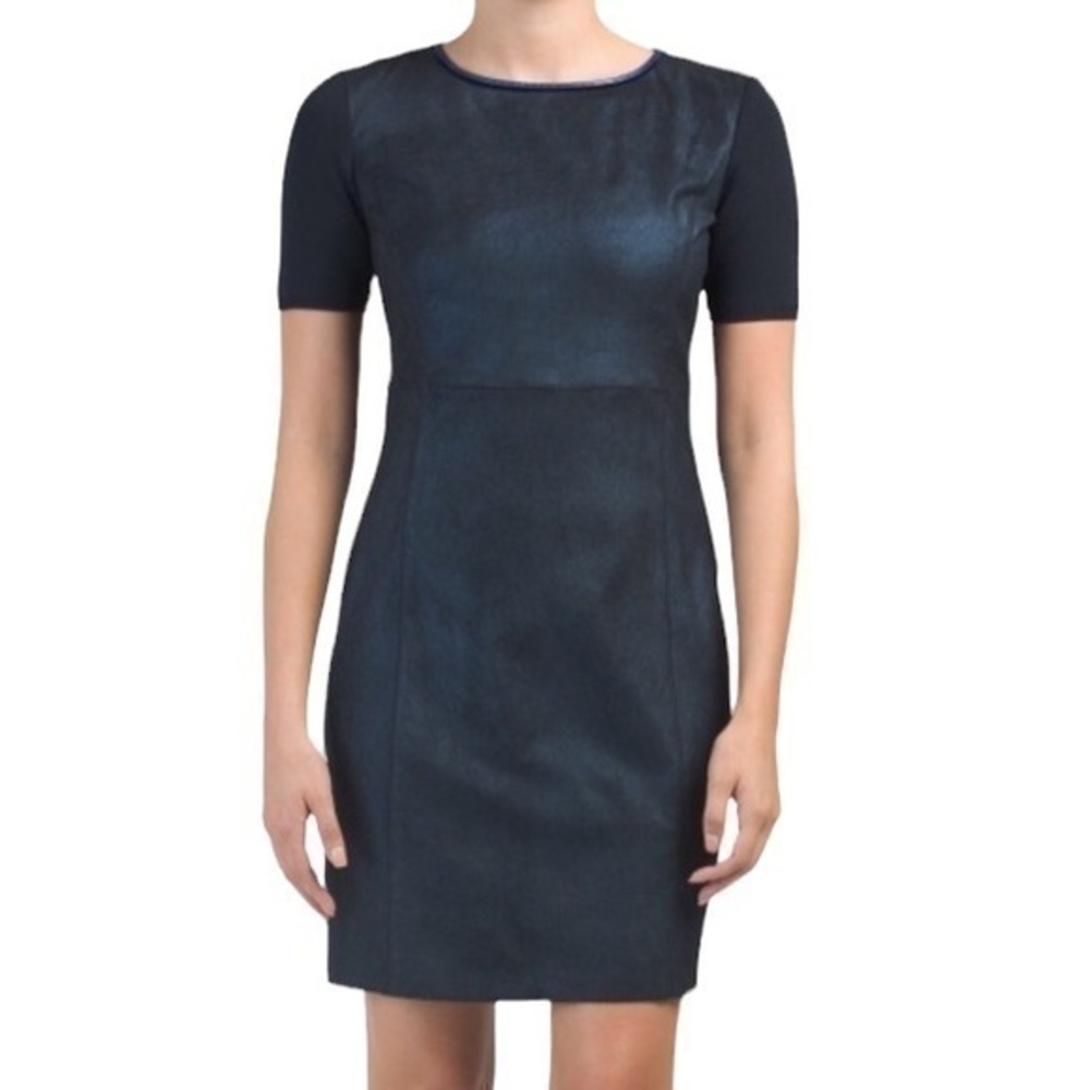 Elie tahari rare $798 lambskin suede Emily dress NEW nwt